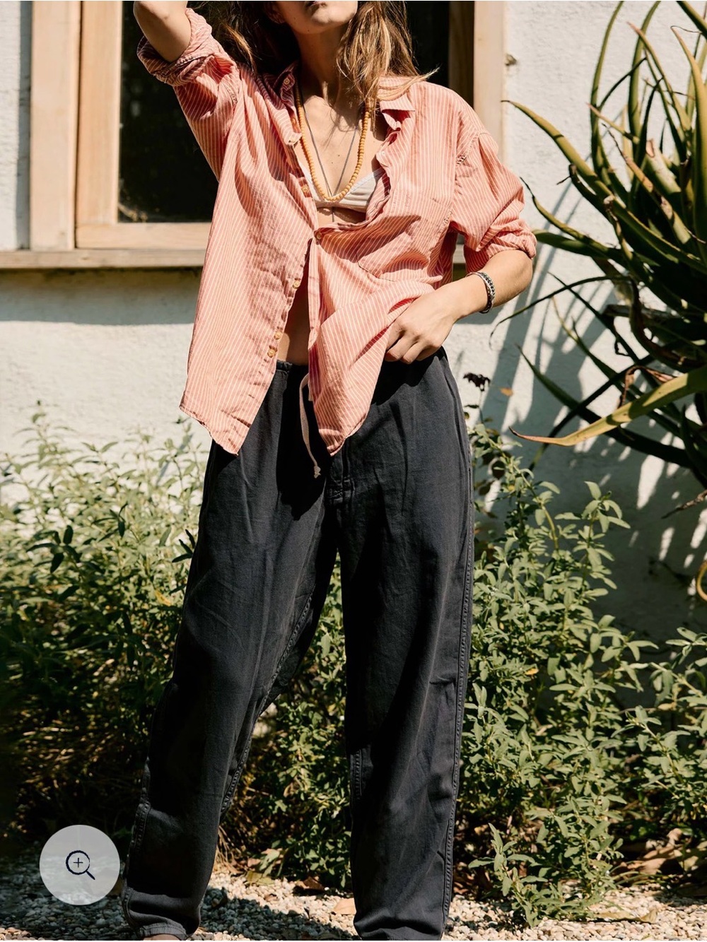 imogene + willie Black Relaxed Wide-Leg Pants